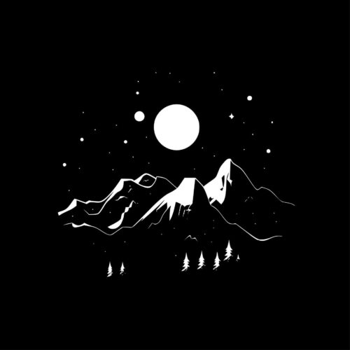 night-sky-black-and-white-isolated-icon-illustration-vector